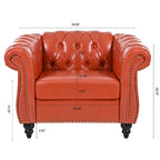 Christopher Knight Home- Winston PU Leather Chesterfield Club Chair