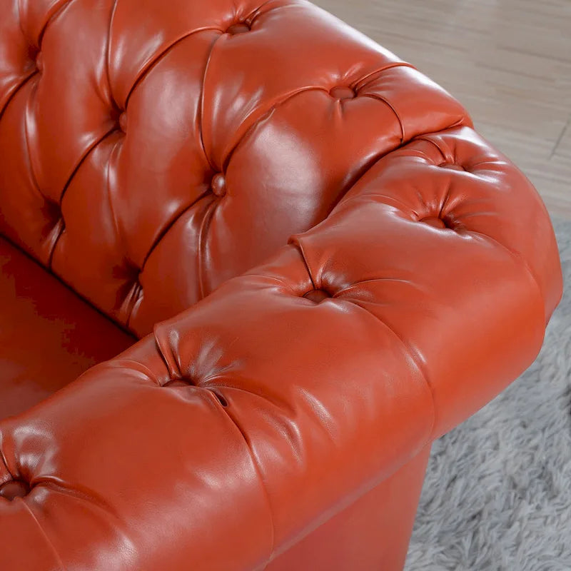 Christopher Knight Home- Winston PU Leather Chesterfield Club Chair
