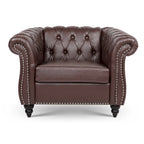 Christopher Knight Home- Winston PU Leather Chesterfield Club Chair