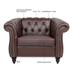 Christopher Knight Home- Winston PU Leather Chesterfield Club Chair