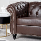 Christopher Knight Home- Winston PU Leather Chesterfield Club Chair