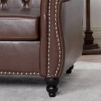 Christopher Knight Home- Winston PU Leather Chesterfield Club Chair