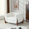 Moderne Tina-gestoffeerde clubfauteuil van bouclé met armleuningen van Christopher Knight Home