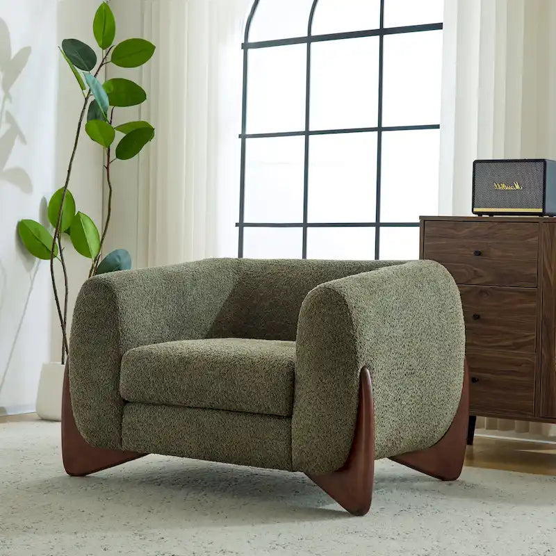 Sillón club moderno Tina tapizado en bouclé de Christopher Knight Home