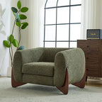 Moderne Tina-gestoffeerde clubfauteuil van bouclé met armleuningen van Christopher Knight Home