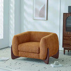 Moderne Tina-gestoffeerde clubfauteuil van bouclé met armleuningen van Christopher Knight Home