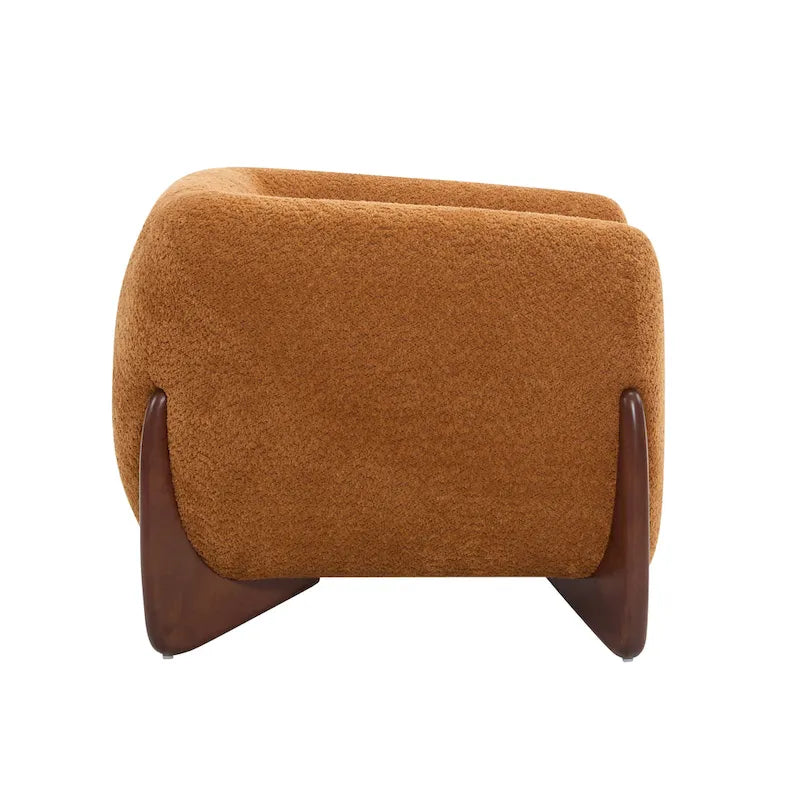 Moderne Tina-gestoffeerde clubfauteuil van bouclé met armleuningen van Christopher Knight Home