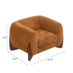 Moderne Tina-gestoffeerde clubfauteuil van bouclé met armleuningen van Christopher Knight Home