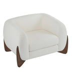 Moderne Tina-gestoffeerde clubfauteuil van bouclé met armleuningen van Christopher Knight Home