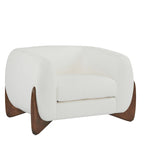 Moderne Tina-gestoffeerde clubfauteuil van bouclé met armleuningen van Christopher Knight Home