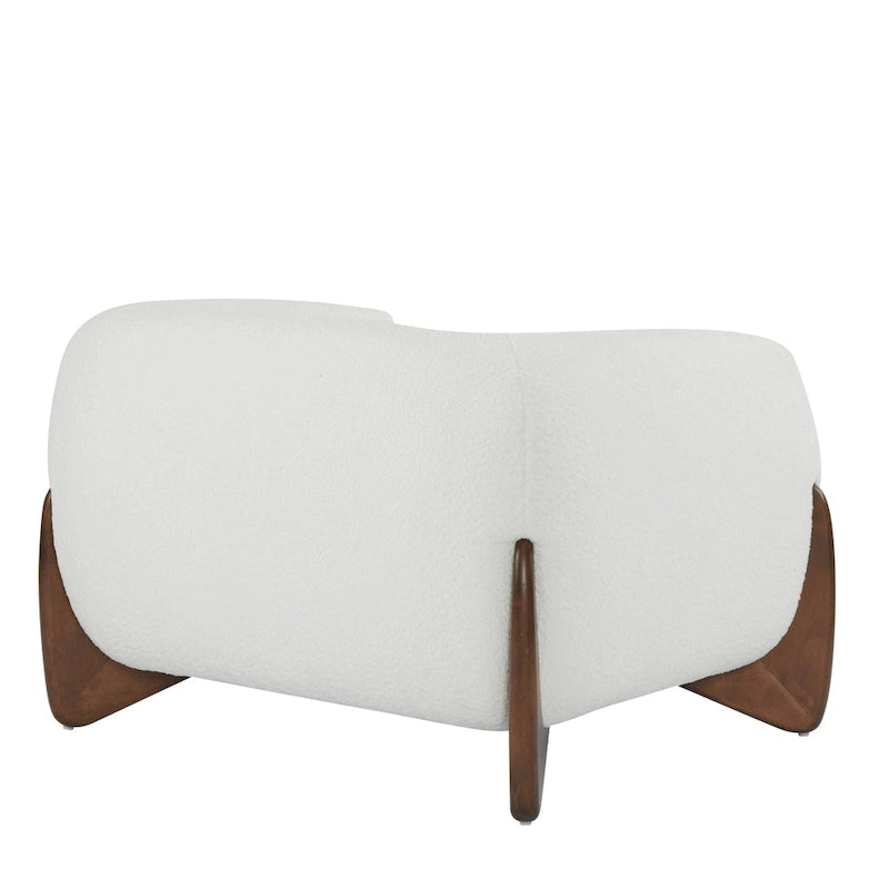 Moderne Tina-gestoffeerde clubfauteuil van bouclé met armleuningen van Christopher Knight Home
