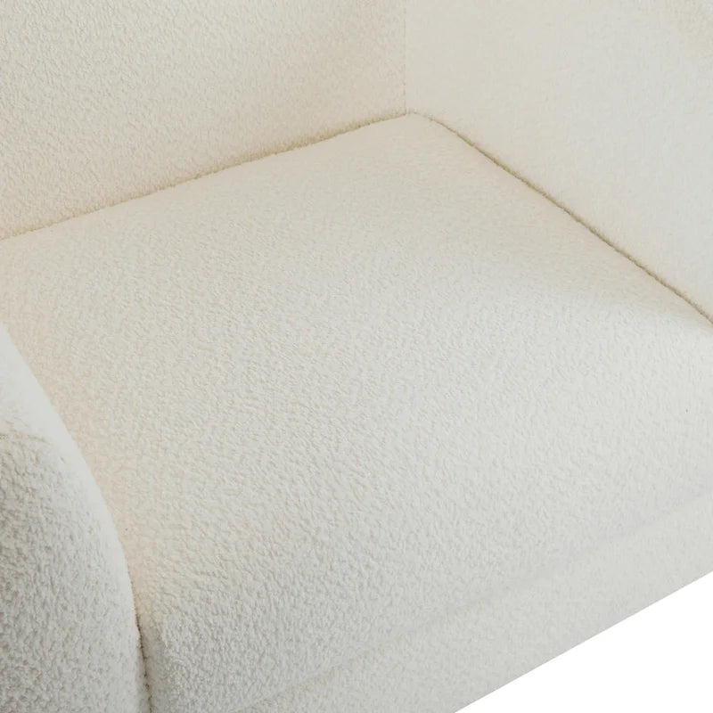 Moderne Tina-gestoffeerde clubfauteuil van bouclé met armleuningen van Christopher Knight Home