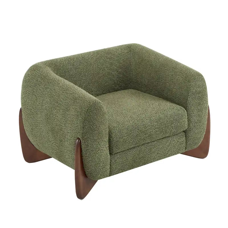 Moderne Tina-gestoffeerde clubfauteuil van bouclé met armleuningen van Christopher Knight Home