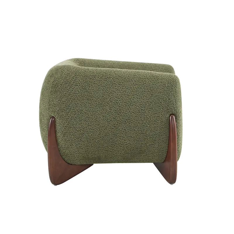 Moderne Tina-gestoffeerde clubfauteuil van bouclé met armleuningen van Christopher Knight Home
