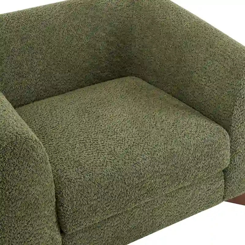 Moderne Tina-gestoffeerde clubfauteuil van bouclé met armleuningen van Christopher Knight Home
