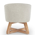 GDFStudio Swivel Accent Chair with Cross-shaped Wooden Base