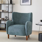 Christopher Knight Home - Parmelee Upholstered Wingback Club Chair with Plush Velvet and Solid Wood Legs