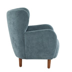 Christopher Knight Home - Parmelee Upholstered Wingback Club Chair with Plush Velvet and Solid Wood Legs