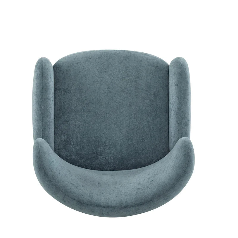 Christopher Knight Home - Parmelee Upholstered Wingback Club Chair with Plush Velvet and Solid Wood Legs