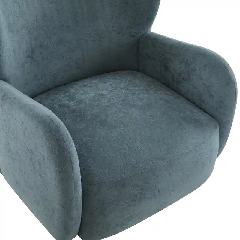 Christopher Knight Home - Parmelee Upholstered Wingback Club Chair with Plush Velvet and Solid Wood Legs