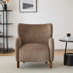 Christopher Knight Home - Parmelee Upholstered Wingback Club Chair with Plush Velvet and Solid Wood Legs