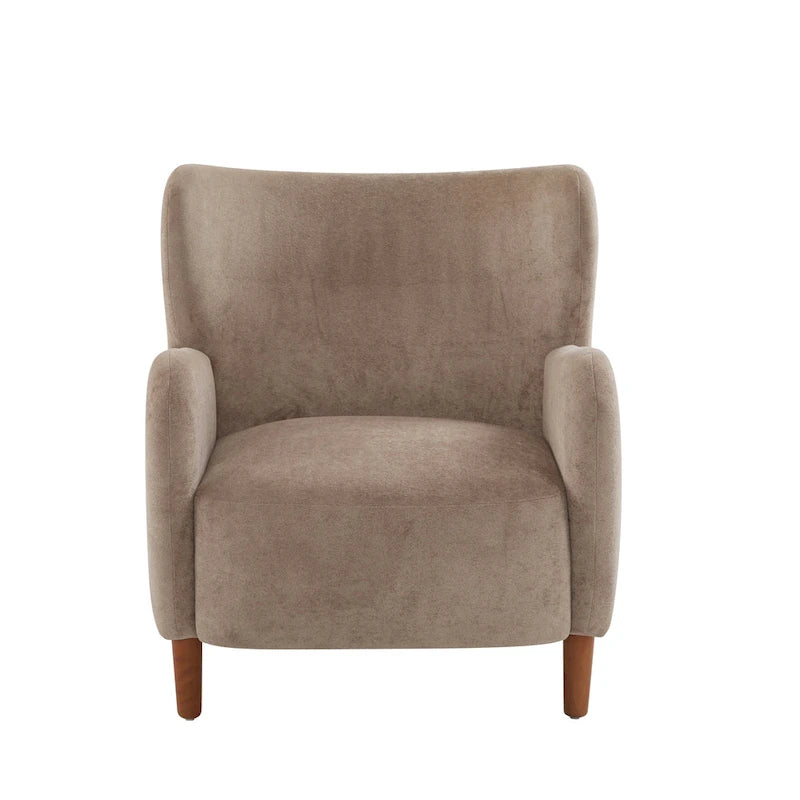 Christopher Knight Home - Parmelee Upholstered Wingback Club Chair with Plush Velvet and Solid Wood Legs