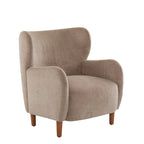 Christopher Knight Home - Parmelee Upholstered Wingback Club Chair with Plush Velvet and Solid Wood Legs