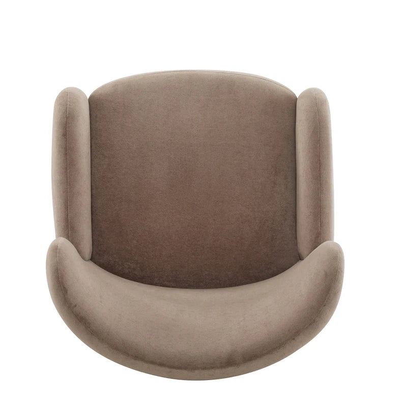 Christopher Knight Home - Parmelee Upholstered Wingback Club Chair with Plush Velvet and Solid Wood Legs