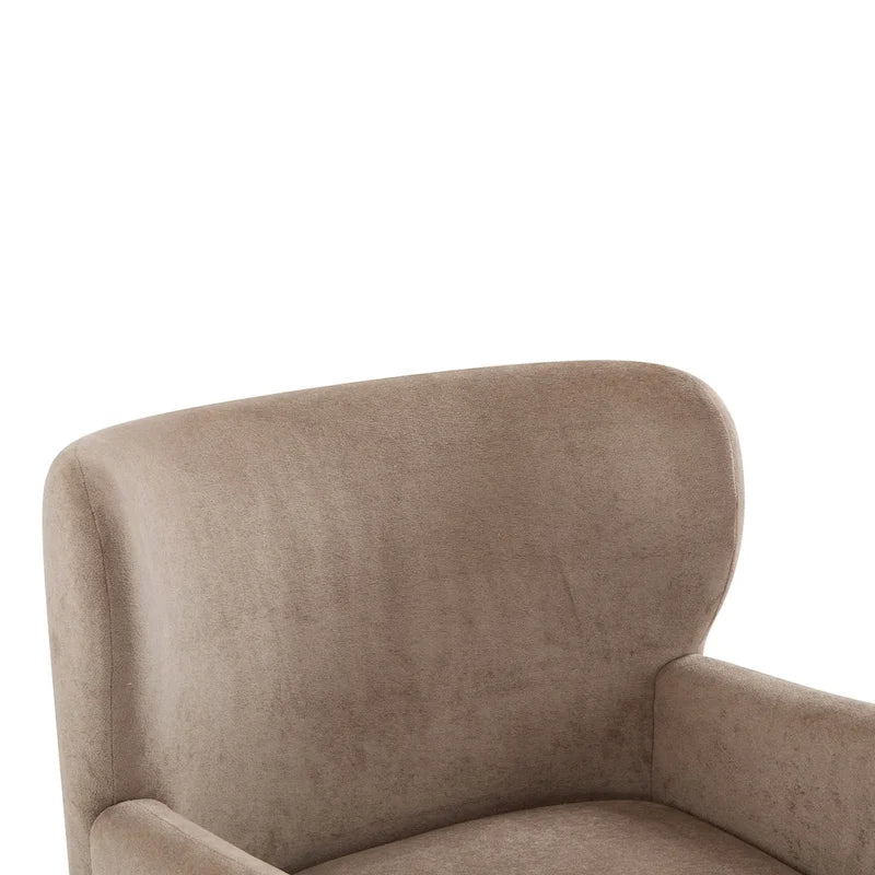 Christopher Knight Home - Parmelee Upholstered Wingback Club Chair with Plush Velvet and Solid Wood Legs
