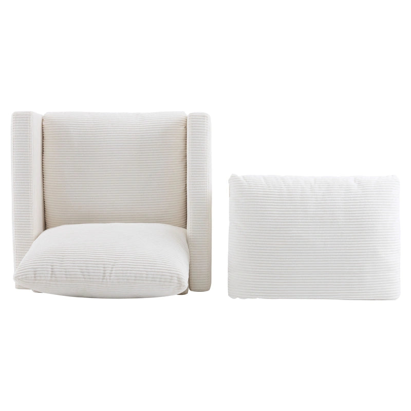 Christopher Knight Home - Clara Oversized Corduroy Armchair with Ottoman