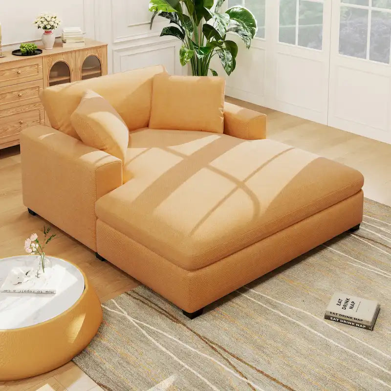 Modern Fabric Oversized Sofa Chaise Lounge