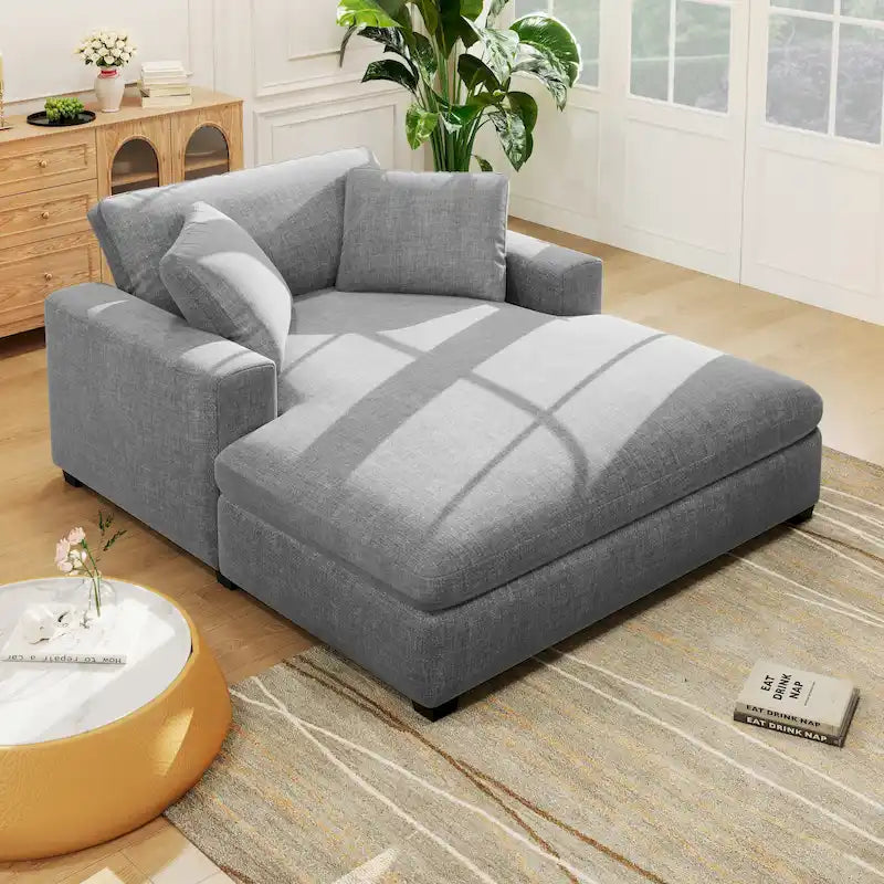 Modern Fabric Oversized Sofa Chaise Lounge