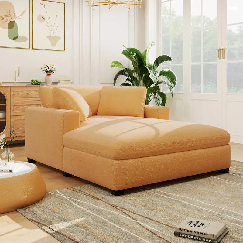 Modern Fabric Oversized Sofa Chaise Lounge