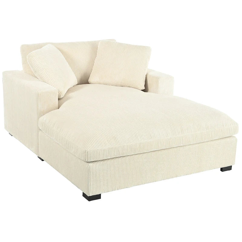 Modern Fabric Oversized Sofa Chaise Lounge
