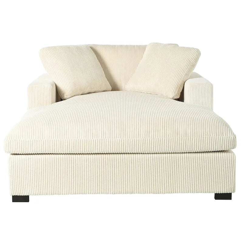 Modern Fabric Oversized Sofa Chaise Lounge