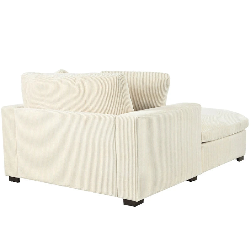Modern Fabric Oversized Sofa Chaise Lounge