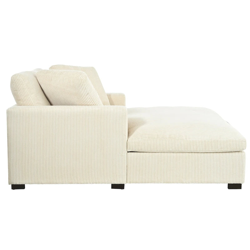 Modern Fabric Oversized Sofa Chaise Lounge