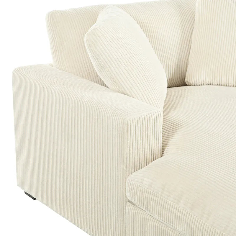 Modern Fabric Oversized Sofa Chaise Lounge