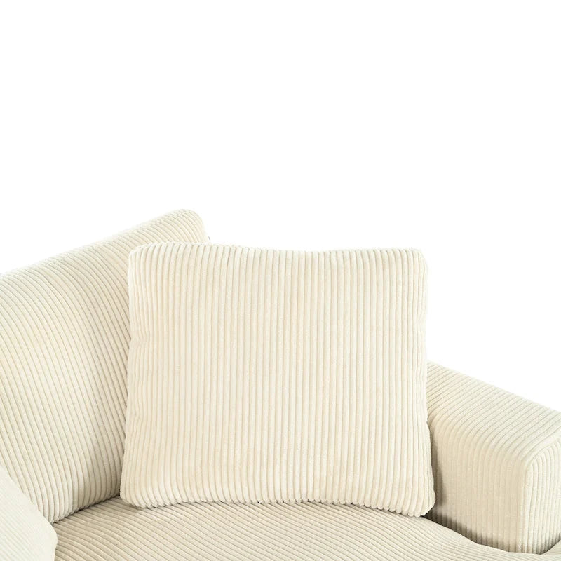 Modern Fabric Oversized Sofa Chaise Lounge