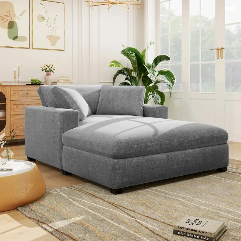 Modern Fabric Oversized Sofa Chaise Lounge