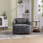 GDFStudio - Mia Chenille Fabric Swivel Accent Chair with Comfortable Cushions and Sturdy Base