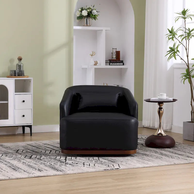 GDFStudio - Mia Chenille Fabric Swivel Accent Chair with Comfortable Cushions and Sturdy Base