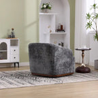 GDFStudio - Mia Chenille Fabric Swivel Accent Chair with Comfortable Cushions and Sturdy Base
