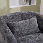 GDFStudio - Mia Chenille Fabric Swivel Accent Chair with Comfortable Cushions and Sturdy Base