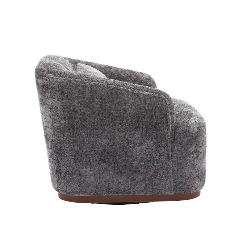 GDFStudio - Mia Chenille Fabric Swivel Accent Chair with Comfortable Cushions and Sturdy Base
