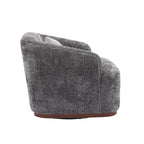 GDFStudio - Mia Chenille Fabric Swivel Accent Chair with Comfortable Cushions and Sturdy Base
