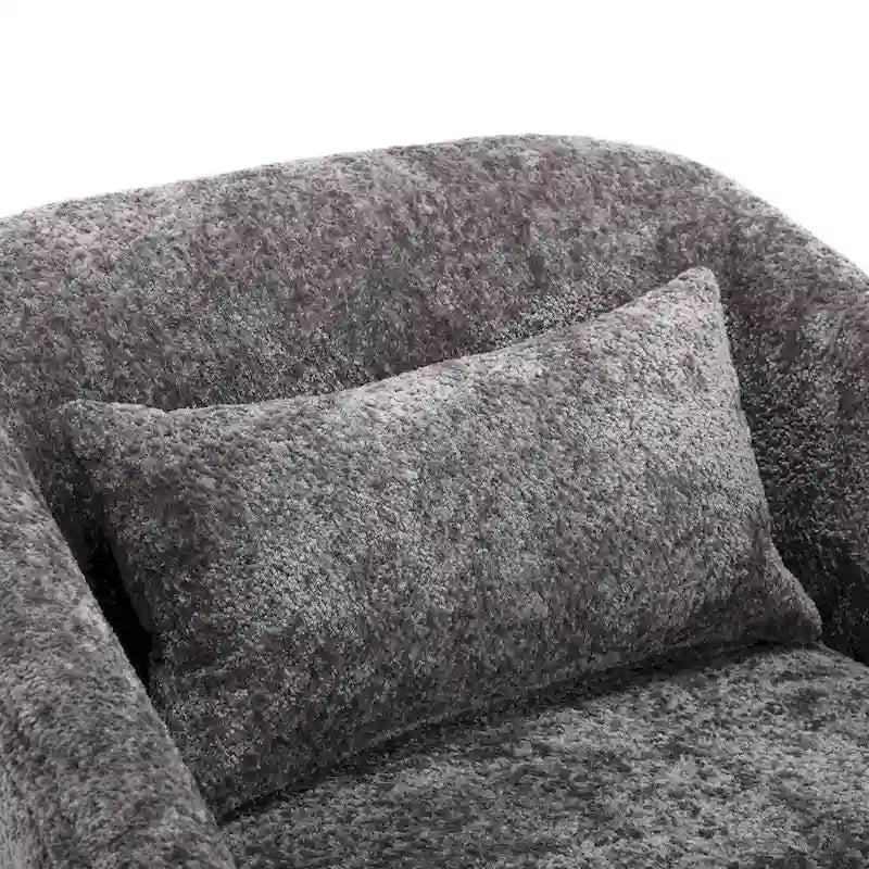 GDFStudio - Mia Chenille Fabric Swivel Accent Chair with Comfortable Cushions and Sturdy Base