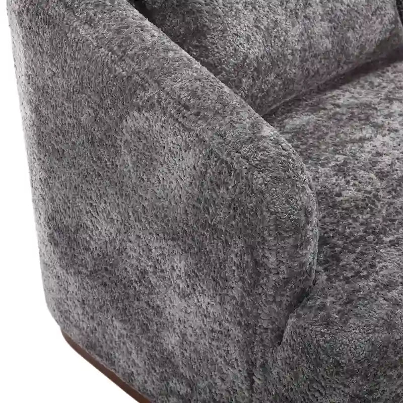 GDFStudio - Mia Chenille Fabric Swivel Accent Chair with Comfortable Cushions and Sturdy Base