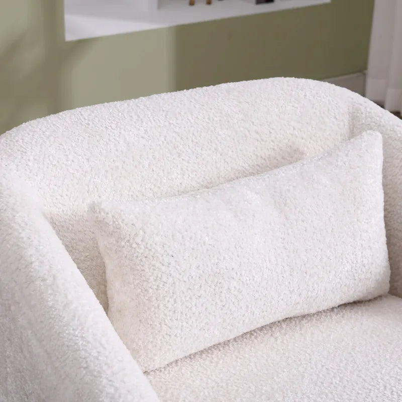 GDFStudio - Mia Chenille Fabric Swivel Accent Chair with Comfortable Cushions and Sturdy Base