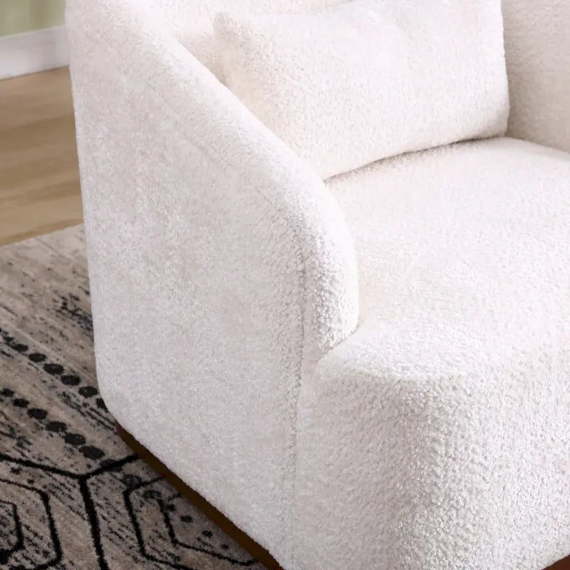 GDFStudio - Mia Chenille Fabric Swivel Accent Chair with Comfortable Cushions and Sturdy Base